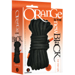 The 9's, Orange Is The New Black, Tie Me Ups Cotton/nylon Blend Bondage Rope, Black With Orange Aigl - Image 2