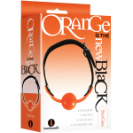 The 9's, Orange Is The New Black, Siligag Silicone Bag Gag, Orange With Black Faux Leather Straps - Image 2