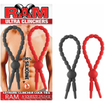 Ram Ultra Clinchers Cock Ties 2 Pack Red, Black - Image 2