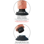 King Cock 8 inches Vibrating Dildo Beige - Image 2