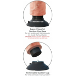 King Cock 9 inches Vibrating Dildo Beige - Image 3