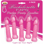 Bachelorette Party Pecker Party  Candles Pink 5 Pack - Image 2