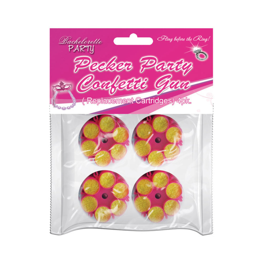 Pecker Party Confetti Gun Refill Cartridges 4 Pack
