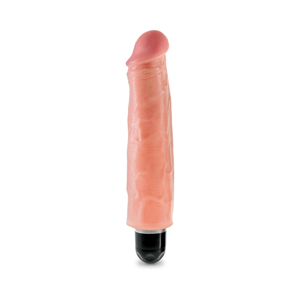 King Cock 7 inches Vibrating Stiffy Beige