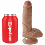 King Cock 7 inches Cock with Balls Tan Dildo