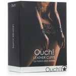 Ouch! Leather Cuffs - Black - Image 3