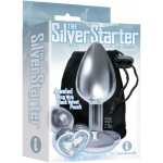 The 9's, The Silver Starter, Bejeweled Heart Stainless Steel Plug - Image 3