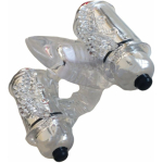 Wet Dreams Double Down Dual Motor Cock Ring With Power Bullet  And Stimulator Tongue With Motor