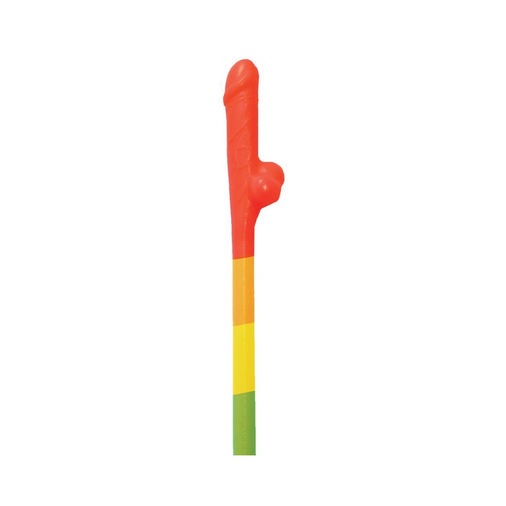 Rainbow Pecker Straws 10pk