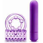 Play With Me - The Player - Vibrating Double Strap Cockring - Purple - Image 3
