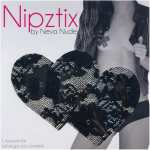 Neva Nude Pasty Heart Lace Black