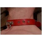 Rouge O Ring Studded Collar Red - Image 2