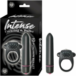 Intense Cockring And Bullet 10 Function Bullet Waterproof Black - Image 2
