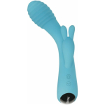 Evolved Aqua Bunny 9 Shaft Function 9 Clit Stim Functions Rechargeable Silicone Waterproof Teal - Image 3
