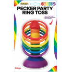 Rainbow Pecker Party Ring Toss Game 6 Rings - Image 2