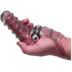 Vibrofinger Ribbed Finger Massager Smoke
