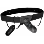 Lux Fetish Unisex Vibrating Hollow Strap On Dildo