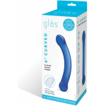 Glas 6 inches Curved Glass G-Spot Dildo Blue - Image 2