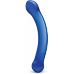 Glas 6 inches Curved Glass G-Spot Dildo Blue
