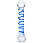 Glas 6.55in Spiral Glass Beaded Dildo - Image 2