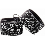 Printed Handcuffs Love Street Art Fashion Black