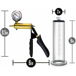 Performance - Vx6 Vacuum Penis Pump With Brass Pistol & Pressure Gauge -  Clear - Image 2