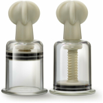 Temptasia - Clit And Nipple Large Twist Suckers - Set Of 2 - Clear