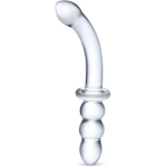 8"  Ribbed G-Spot Glass Dildo