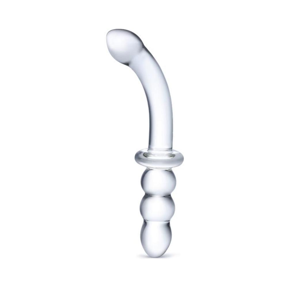 8"  Ribbed G-Spot Glass Dildo