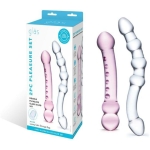 Double Pleasure Glas Dildo Set 2pc - Image 2