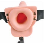 Fetish Fantasy 6in Hollow Rechargeable Strap-on With Remote, Flesh - Image 2