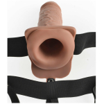 Fetish Fantasy 7in Hollow Rechargeable Strap-on With Remote, Tan - Image 2