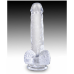 King Cock Clear 6in Cock with Balls - Image 2