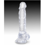 King Cock Clear 8in Cock with Balls