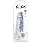 King Cock Clear 8in Cock with Balls - Image 3