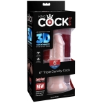King Cock Triple Density 6 inches Dildo Beige - Image 3