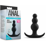 Anal Adventure Platinum Beaded Plug Black - Image 3