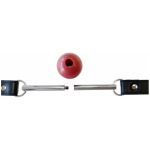 Ball Gag - Black With Removable Red Ball And Stainless Steel Rod - Image 2