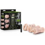 M For Men 3pk Self Lube Vibrating Stroker Kit - Image 3