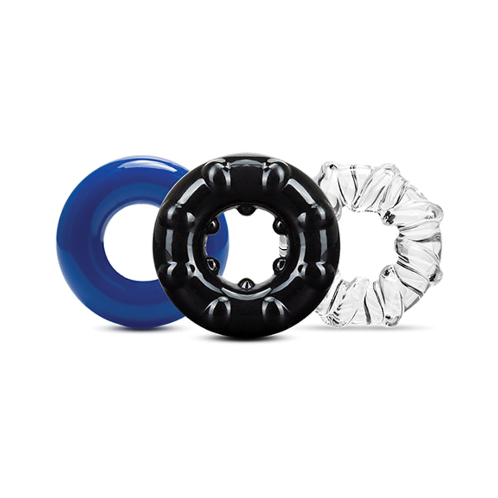 Stay Hard Triple Stretch 3pk Cock Rings