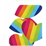 Nipplicious - Rainbow Nipple Pasties - 2-pack - Hearts & Lips Shape