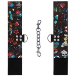 Ouch! Old School Tattoo Printed Hand Cuffs - Image 3