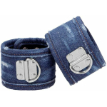 Ouch! Denim Handcuffs - Roughened Denim Style - Blue