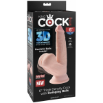 King Cock Triple Density Cock 6 In With Swinging Balls - Image 3