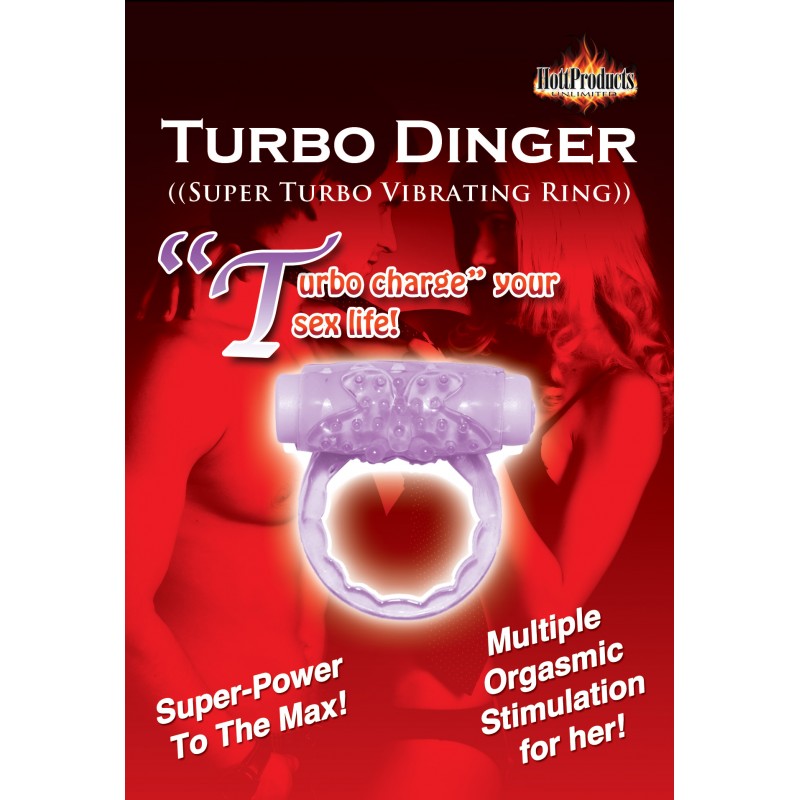 Humm Dinger Turbo Vibrating Cockring - Purple
