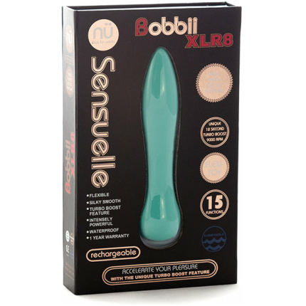 Nu Sensuelle Bobbii Flexible Vibe XLR8 Turbo Boost - Electric Blue