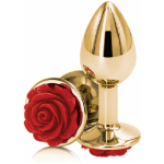 Rear Assets Rose Anal Plug - Small - Red