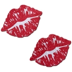 Pastease Sparkly Red Kissing Lips Pasties - Image 2