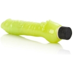 Glow in the Dark Vibrating Jelly Dildo Green - Image 3