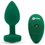 B-vibe Vibrating Jewels - Remote Control- Rechargeable - Emerald (m/l)